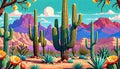 Landscape design colorful desert art culture artist color