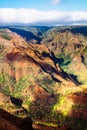 Landscape detail of beautiful Waimea canyon colorful cliffs, Kauai Royalty Free Stock Photo