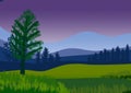 Landscape digital painting for background