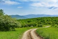 Landscape, dirt road, Caucasus Royalty Free Stock Photo