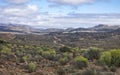 Landscape of a dirt road leading through the Kamiesburg mountains Royalty Free Stock Photo