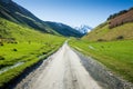 Landscape with dirt road in the mountains , New Zealand Royalty Free Stock Photo