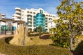 Landscape diversity of the inner courtyards of the Pomorie hotels, Bulgaria