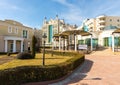Landscape diversity of the inner courtyards of the Pomorie hotels, Bulgaria