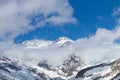 Landscape of the Dufourspitze from Gressoney Royalty Free Stock Photo