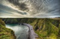 Landscape from Dunnottar Castle in Scotland. Near to Aberdeen - United Kingdom Royalty Free Stock Photo