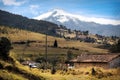 Landscape of Ecuador overlooking the Cotacachi volcano