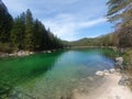 Landscape of Eibsee lake in Germany, Bavaria.