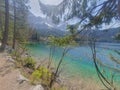 Landscape of Eibsee lake in Germany, Bavaria.