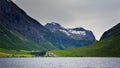 Landscape of Eidsdal and Eidsvatnet lake Norway