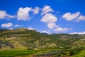 Landscape of Ein Qiniyye and Mount Hermon the north of Israel Royalty Free Stock Photo