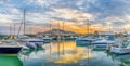 Landscape with Eivissa harbour, Ibiza Royalty Free Stock Photo