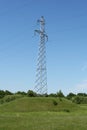 Landscape and electric power line Royalty Free Stock Photo