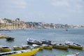 Landscape embankment city of Varanasi Gang River India
