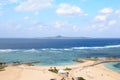 Landscape of emerald beach in Motobu, Okinawa Royalty Free Stock Photo