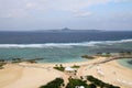 Landscape of emerald beach in Motobu, Okinawa Royalty Free Stock Photo