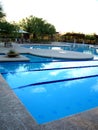 Landscape of an empty water pool