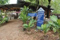 Landscape, entrance sign at Nakhon Sawan Engineer Army Sheep Farm, Thailand, a popular tourist attraction