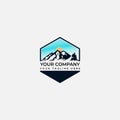 Landscape and environmental logo, mountain logo, outdoor badge logo