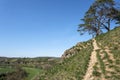 Landscape at the Enz loop with the nature reserve Rock gardens nearby Muhlhausen on the Enz