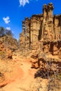 Landscape of eroded sandstone in Africa Royalty Free Stock Photo