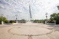 Landscape of the Esplanade Riel bridge in Winnipeg, Manitoba