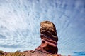 Landscape of the famous finger of god rock in the park of Teide in tenerife Royalty Free Stock Photo