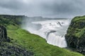 Landscape of the famous Gullfoss waterfall Iceland Royalty Free Stock Photo