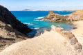 Landscape with the famous Papagayo Beach on the Lanzarote Island in the Canary Islands, Spain Royalty Free Stock Photo