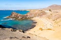 Landscape with the famous Papagayo Beach on the Lanzarote Island in the Canary Islands, Spain