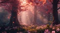 landscape of fantasy beautiful forest