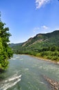 Landscape of fast river Malaya Laba