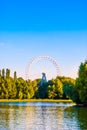 Landscape with ferris wheel Royalty Free Stock Photo