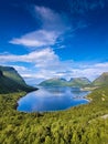 Landscape of the fjord of Senja from Bergsbotn Platform, Norway