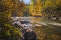 Landscape of flowing creek with slow shutter Royalty Free Stock Photo