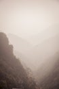 Landscape of fog mountains of china Royalty Free Stock Photo