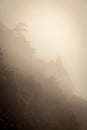 Landscape of fog mountains of china Royalty Free Stock Photo