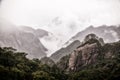 Landscape of fog mountains of china