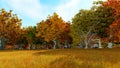 Landscape forest autum 3D render