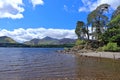 Lake District National Park with Friars Crag and Mountains at Derwentwater near Keswick, Cumbria, England Royalty Free Stock Photo