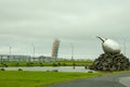 Landscape in front of Keflavik International Airport in the summer in Iceland