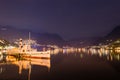 Como front lake in the night Royalty Free Stock Photo