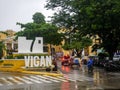 Landscape in front of Vigan City on a rainy day,Vigan City, Philippines,Aug 24,2018 Royalty Free Stock Photo