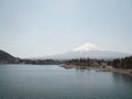 Fuji mountain view from Kawaguchi lake, Japan Royalty Free Stock Photo