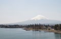 Fuji mountain view from Kawaguchi lake, Japan Royalty Free Stock Photo