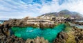 Landscape with Garachico town, Tenerife Royalty Free Stock Photo