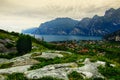 Landscape Garda lake from Linfano