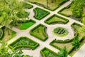 Landscape gardening - aerial view to the beautiful park