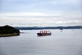 Landscape of the Gatun Lake on a cloudy day. Royalty Free Stock Photo