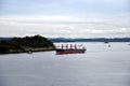 Landscape of the Gatun Lake on a cloudy day. Royalty Free Stock Photo